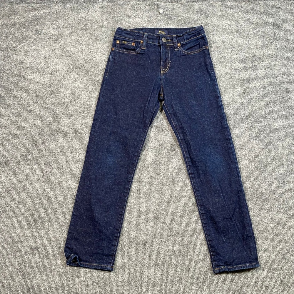 Polo Ralph Lauren Kids Hampton Straight Dark Wash Indigo Denim Jeans Size 8